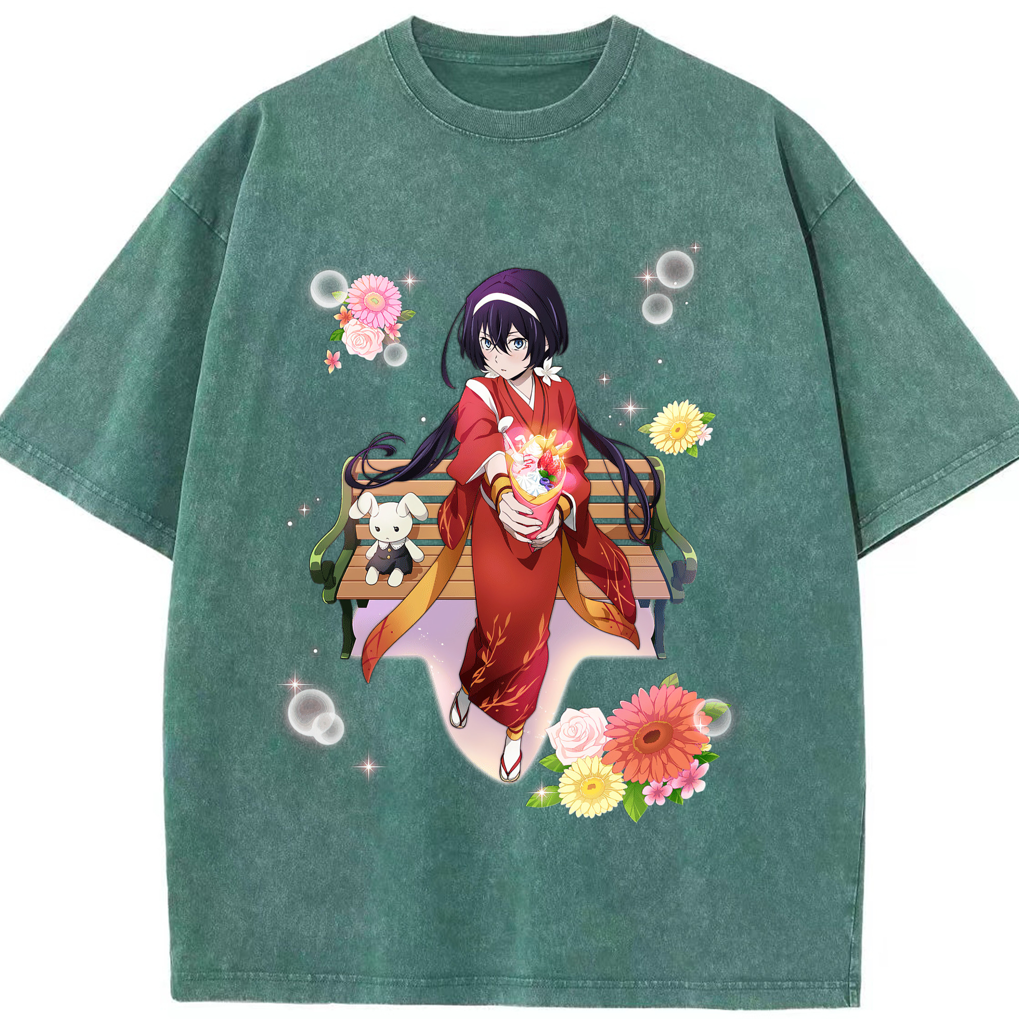 （画像用） 文豪ストレイドッグス Bungo Stray Dogs 綿100% ヴィンテージ風 半袖Tシャツ（フロントプリント）